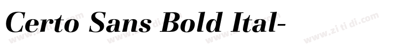 Certo Sans Bold Ital字体转换